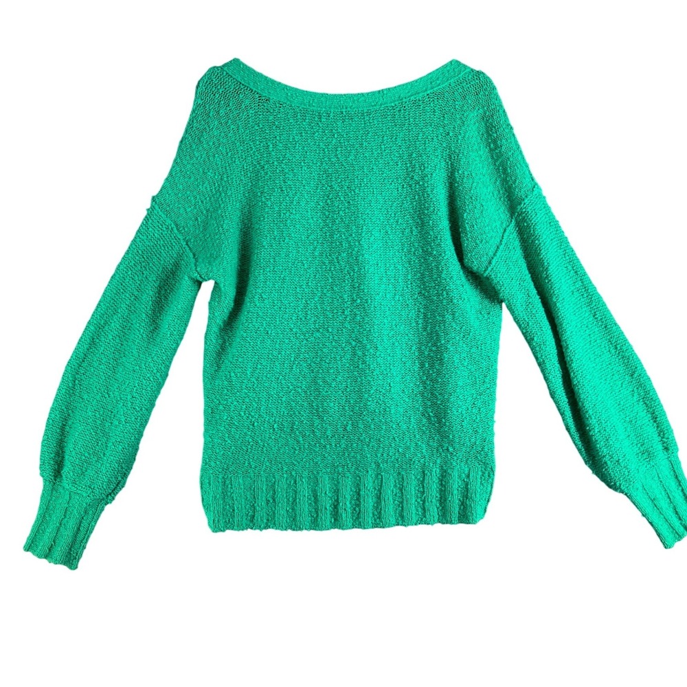 Pilcro Anthropologie Oversized Boho V-Neck Textured Knit High Lo Sweater Small - Picture 5 of 10